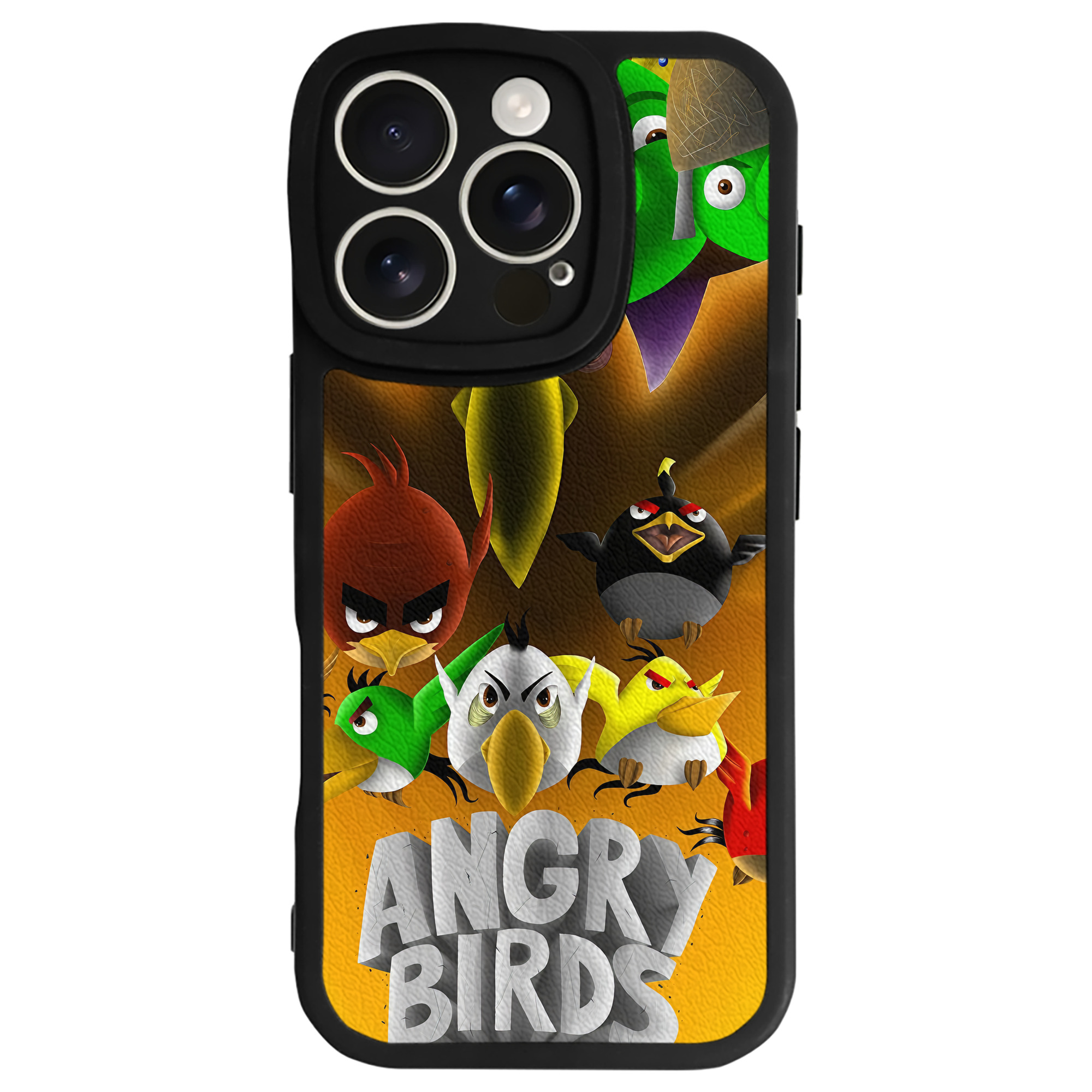 （画像用） Angry Birds アングリーバード 【iPhone 16シリーズ対応】シリコンスマホケース（レザー調） 材質：シリコン